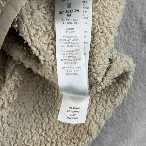 Patagonia Pullover Los Gatos Fleece 1/4 Zip Deep Pile Sweater Jacket Women Small - Picture 10 of 10